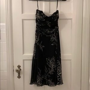 Black and white floral dress